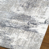 Azure Subtle Brushstrokes Abstract Rug
