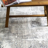 Azure Subtle Brushstrokes Abstract Rug
