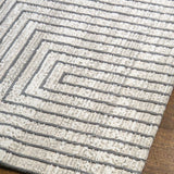 Azure Modern Geometric Line Rug