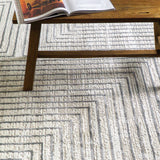 Azure Modern Geometric Line Rug