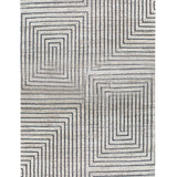 Azure Modern Geometric Line Rug