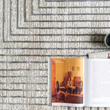 Azure Modern Geometric Line Rug