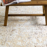 Azure Mottled Abstract Rug