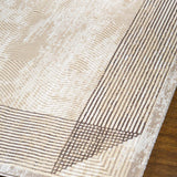 Sonata Minimalist Bordered Line Modern Rug