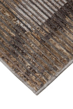 Crescent Bordered Abstract Rug