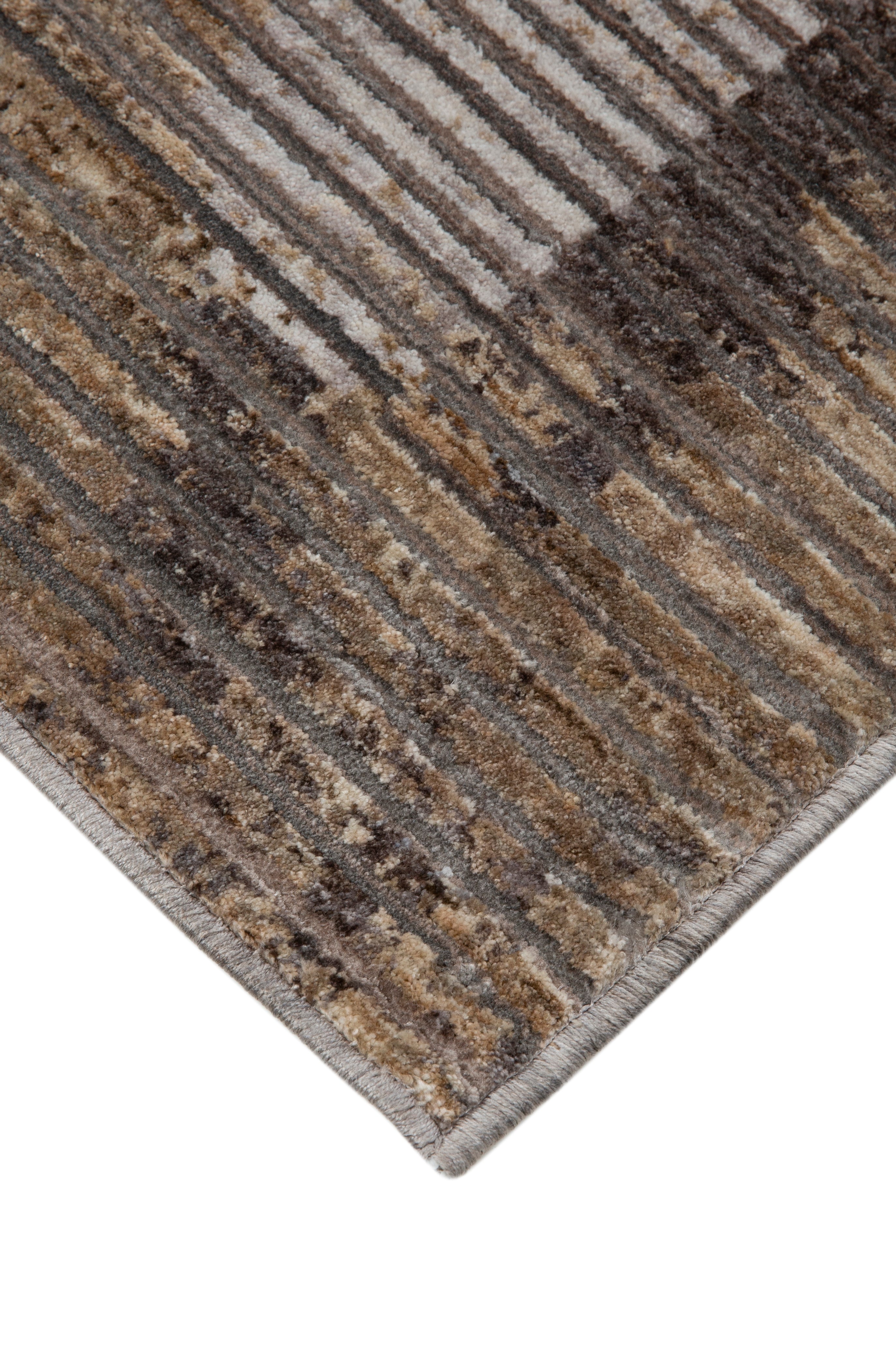 Crescent Bordered Abstract Rug