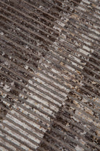 Crescent Bordered Abstract Rug