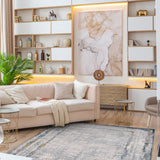 Ambrose Abstract Fade Bordered Rug
