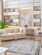 Ambrose Abstract Fade Bordered Rug