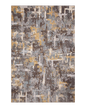 Neutral beige textured area rug with subtle striped pattern throughout