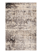 Modern distressed area rug with grey and cream abstract texture pattern