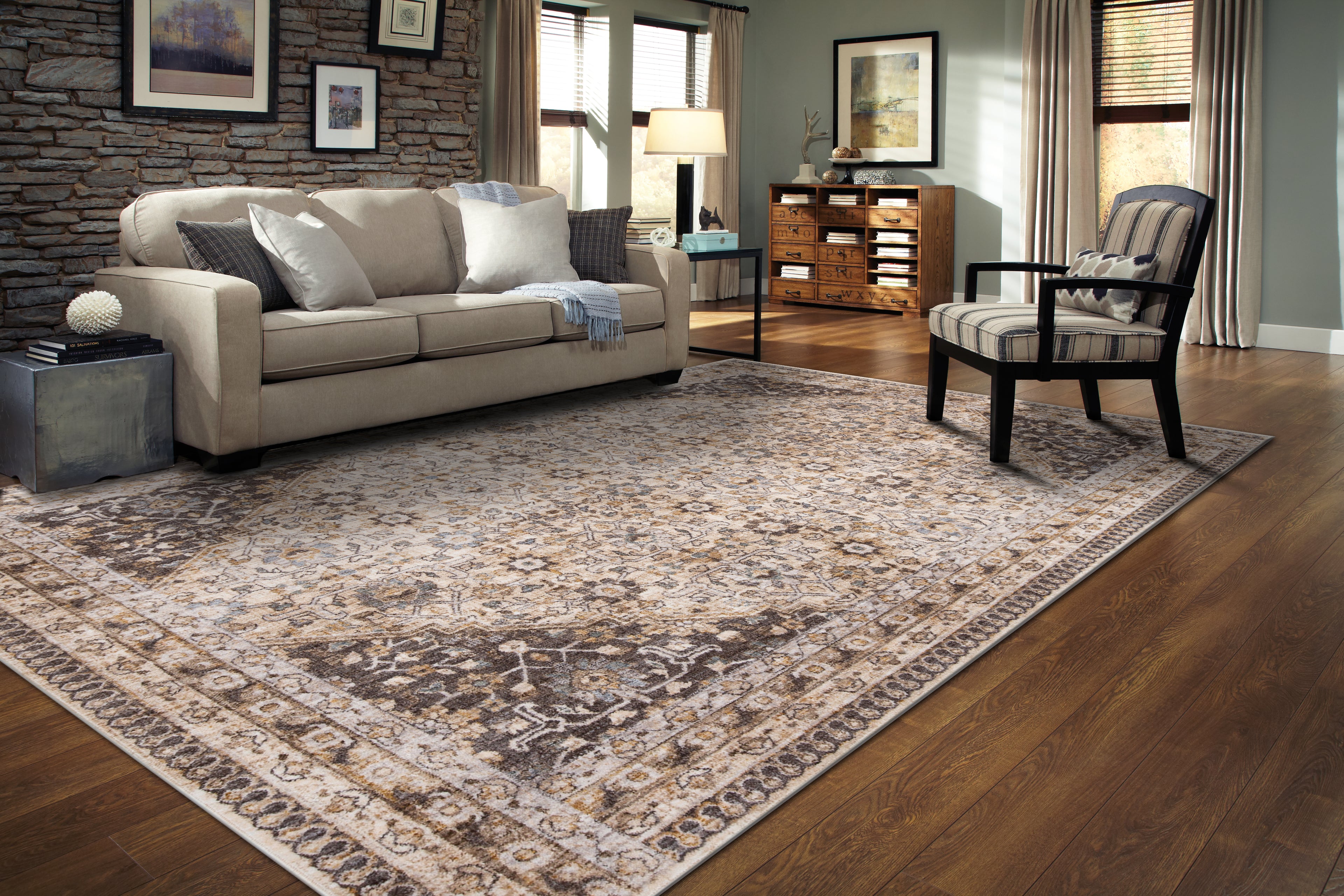 Aspendo Diamond Vintage Traditional Rug 