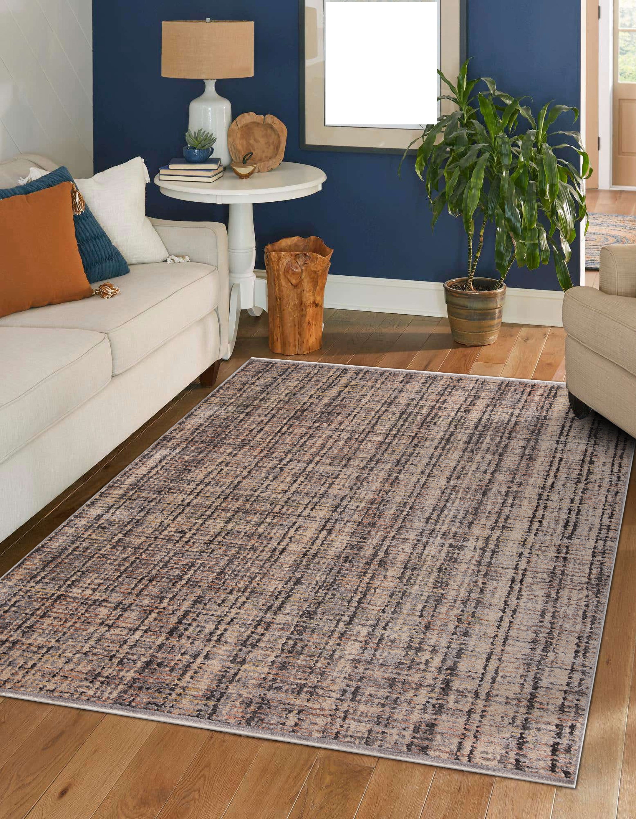 Daphne Modern Faded Checkered Rug
