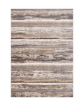 Distressed striped rug with weathered wood texture in brown and cream tones