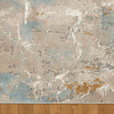 Emery Blue Abstract Rug