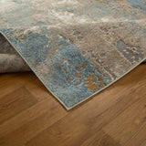 Emery Blue Abstract Rug