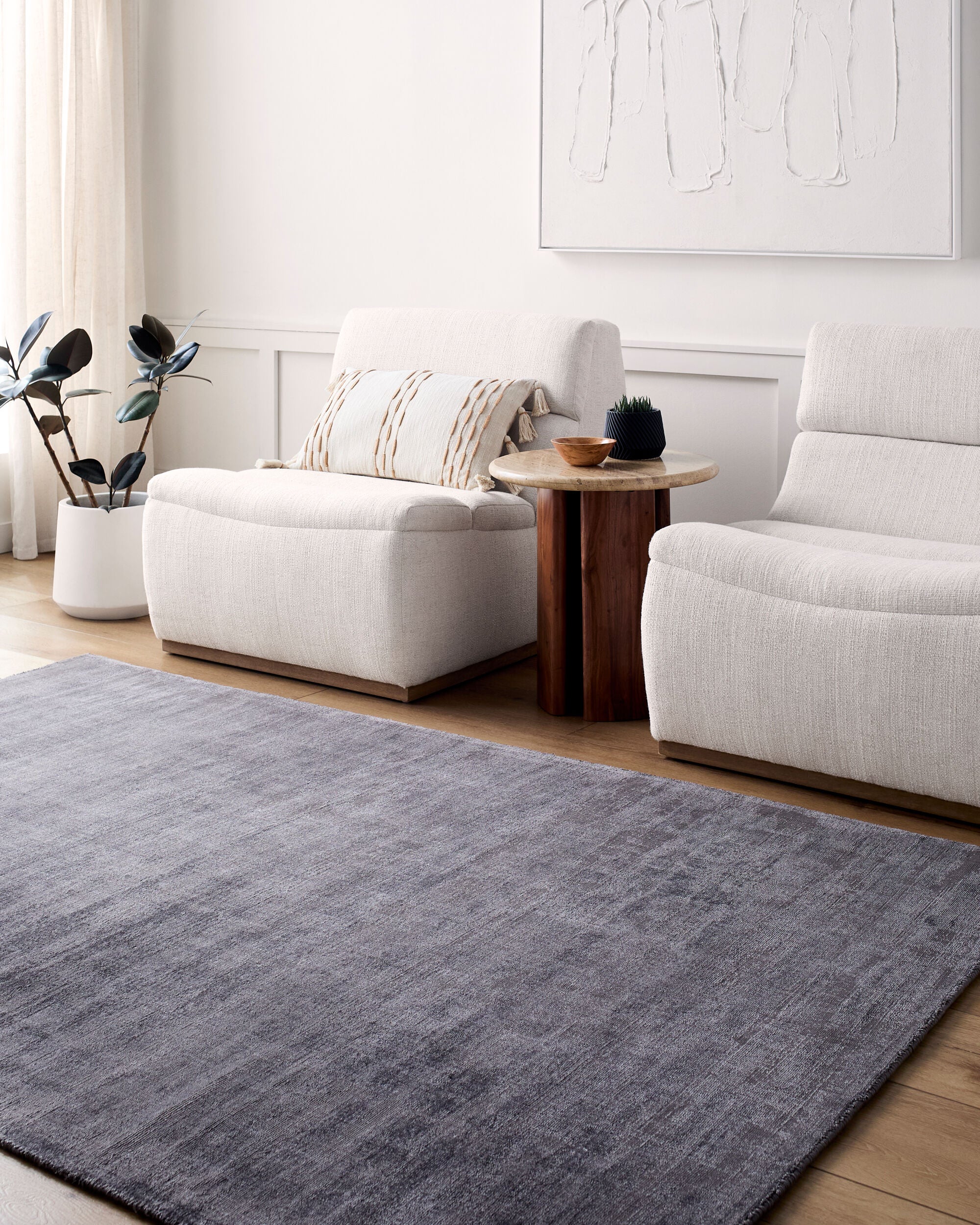Amara Viscose Neutral Rug