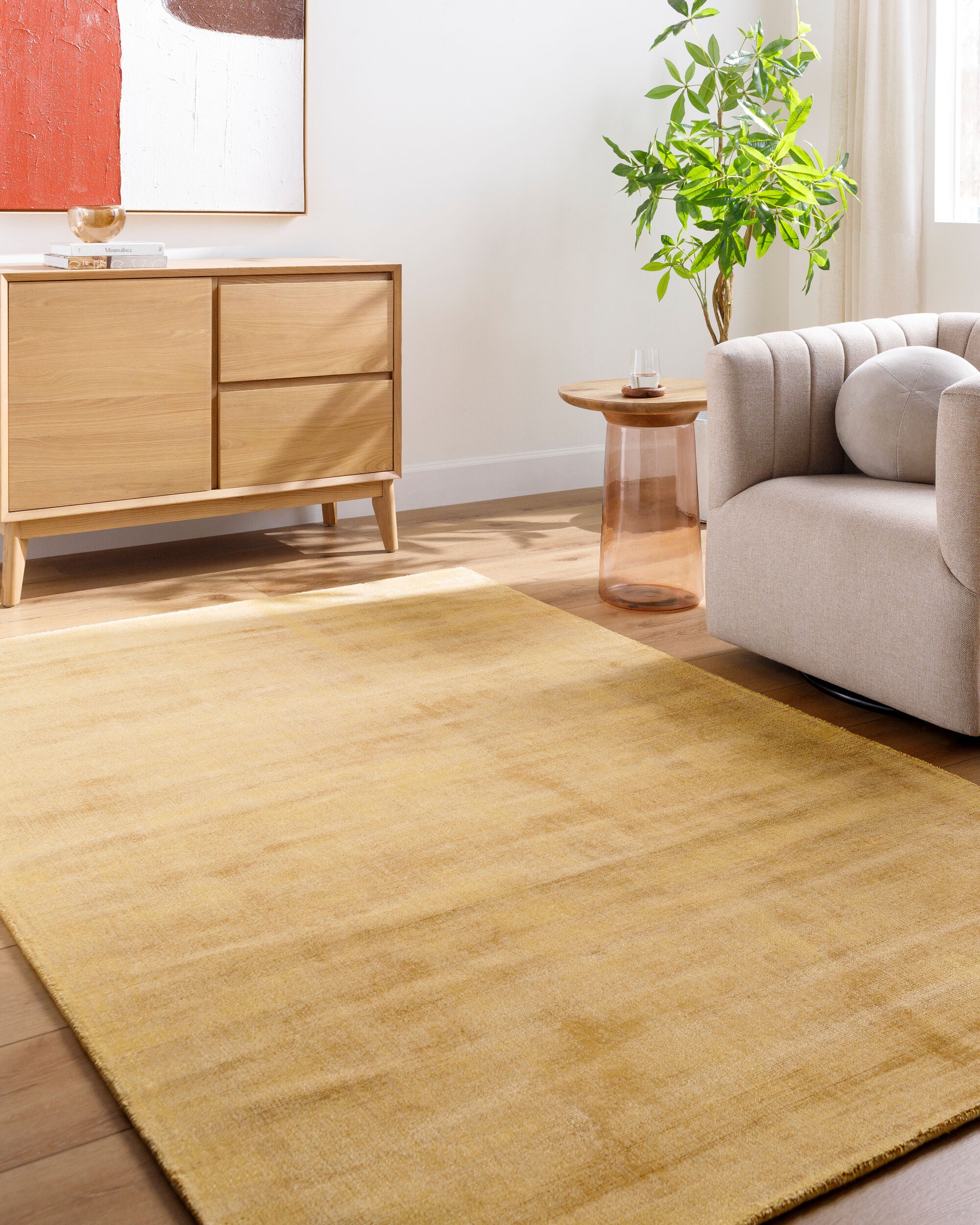 Amara Viscose Neutral Rug