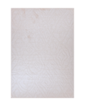Beige geometric rug with raised diamond pattern and subtle texture throughout