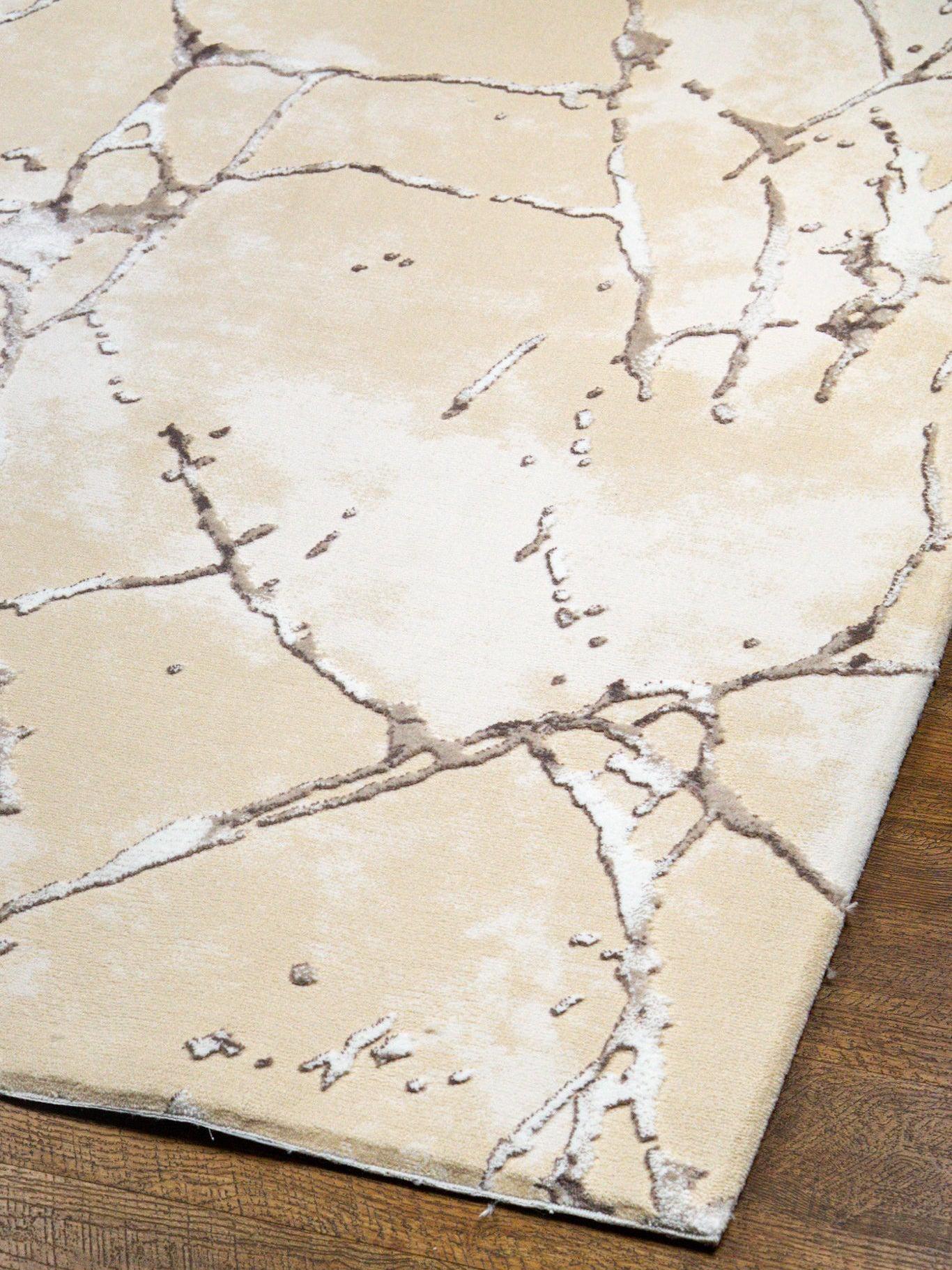 Azure Abstract Marbled Rug