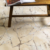 Azure Abstract Marbled Rug