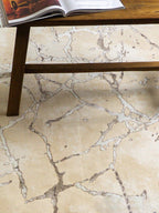 Azure Abstract Marbled Rug