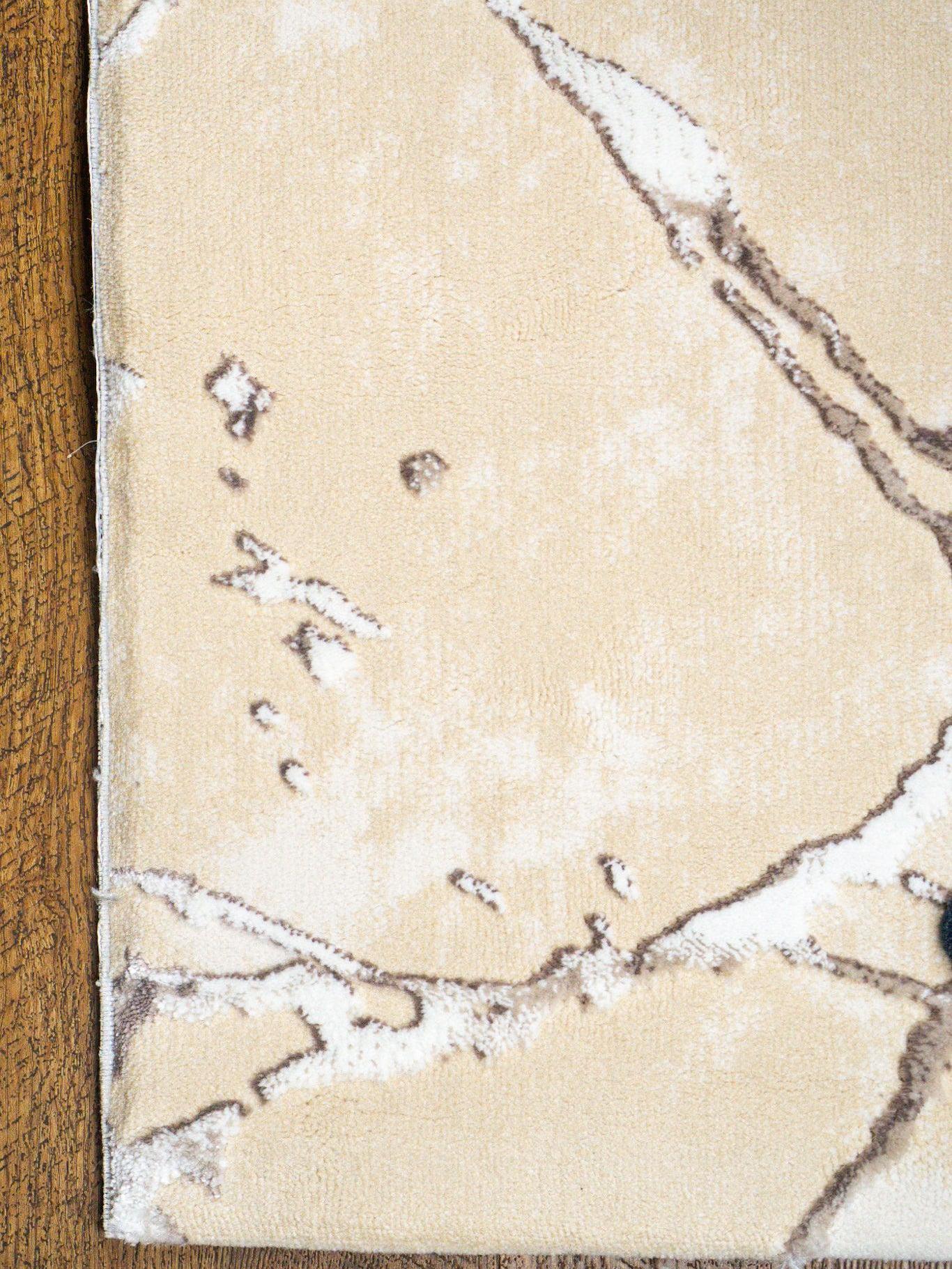 Azure Abstract Marbled Rug