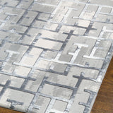 Azure Asymmetrical Geometric Rug