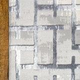 Azure Asymmetrical Geometric Rug