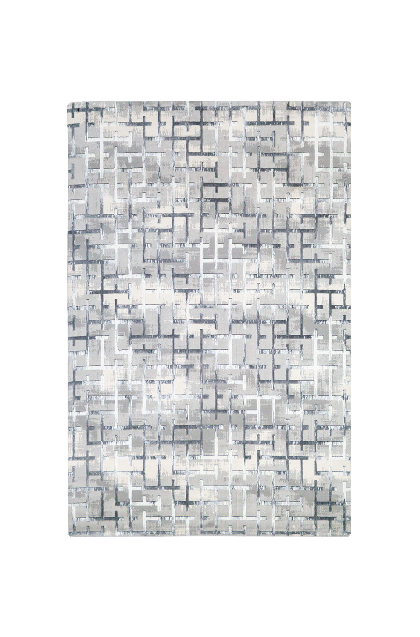 Azure Asymmetrical Geometric Rug