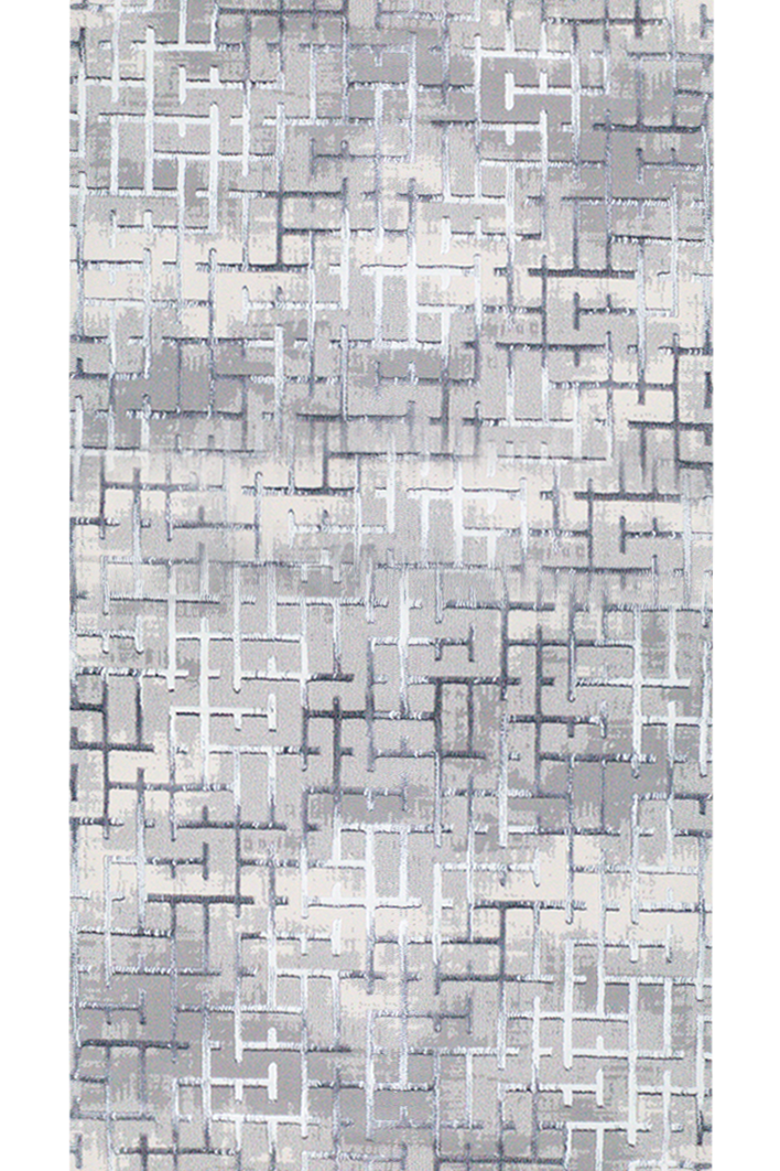 Azure Asymmetrical Geometric Rug