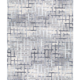 Azure Asymmetrical Geometric Rug