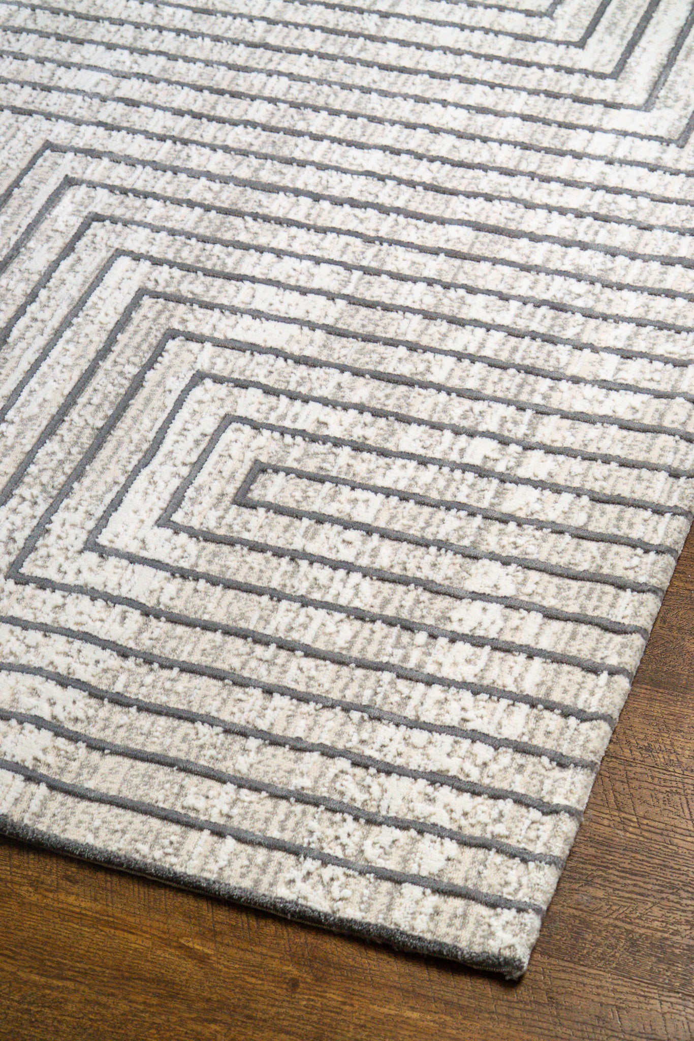 Azure Modern Geometric Line Rug