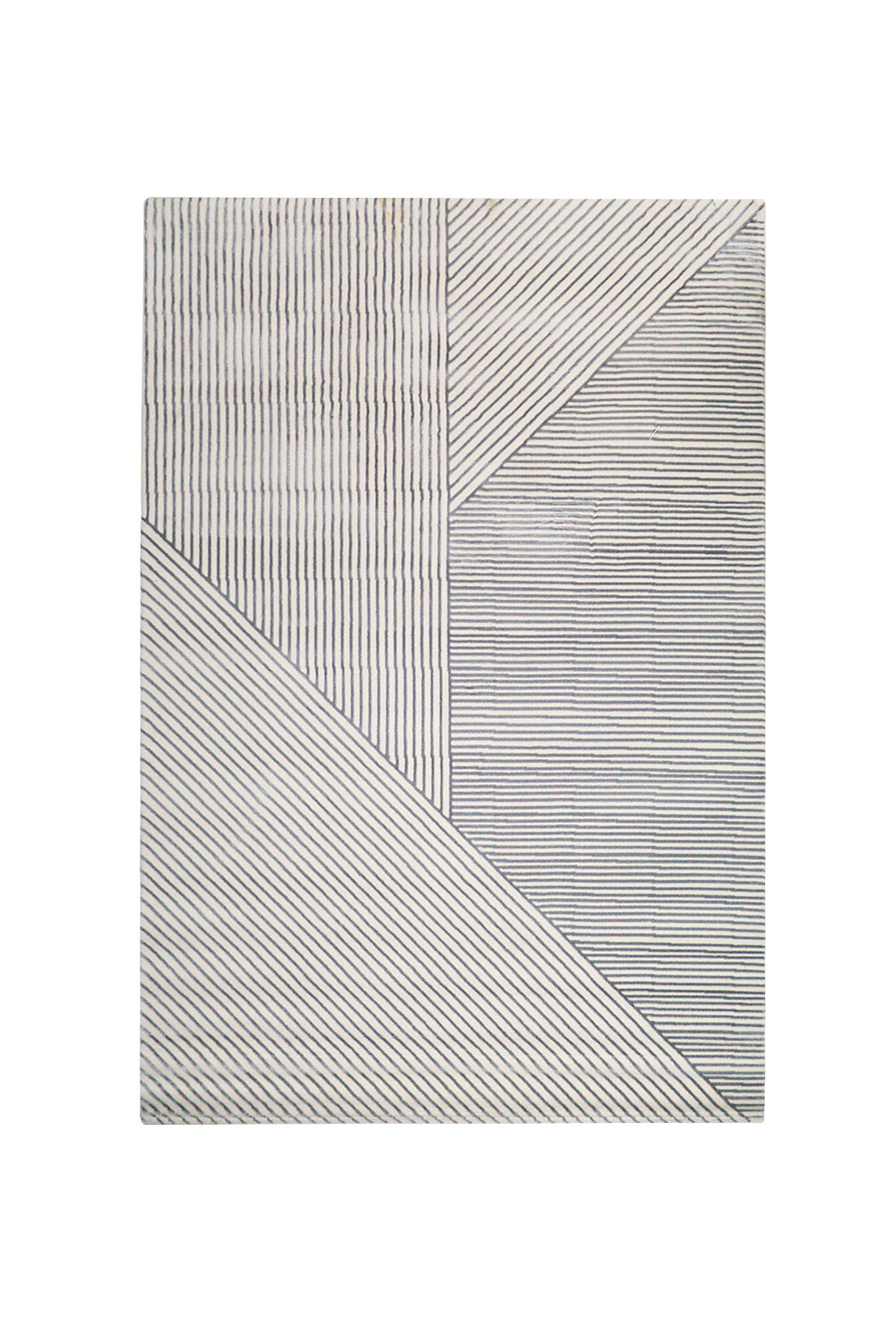 Azure Minimalist Geometric Rug