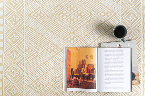 Azure Ethnic Diamond Vintage Rug