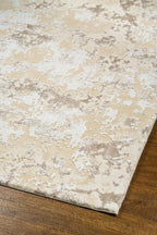 Azure Mottled Abstract Rug