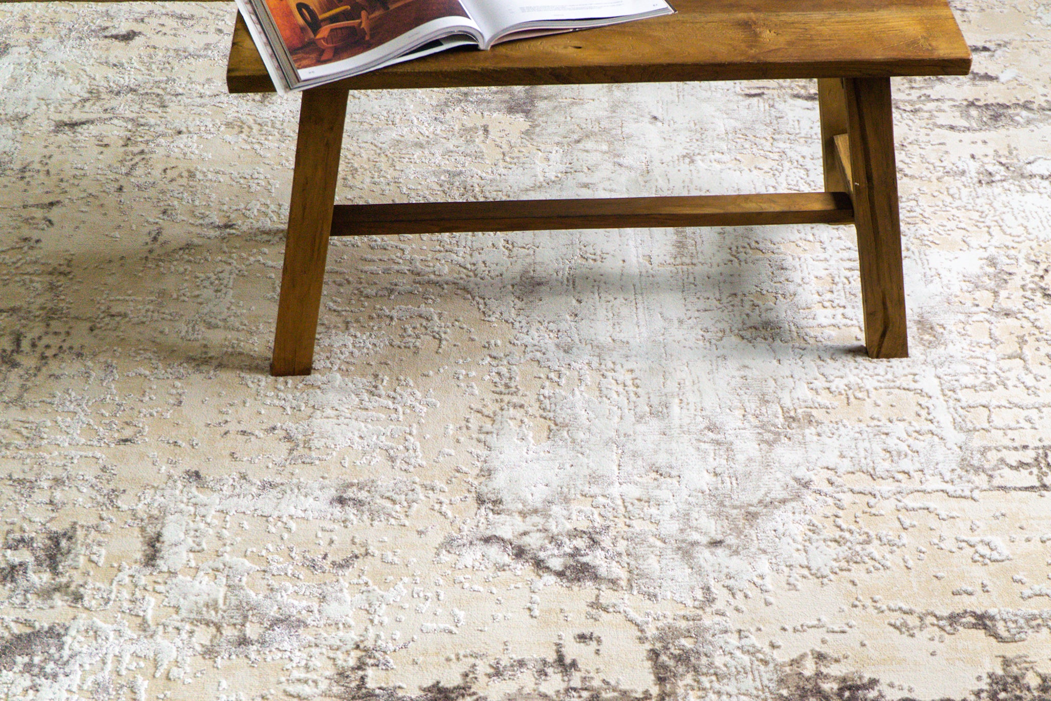 Azure Muted Abstract Rug