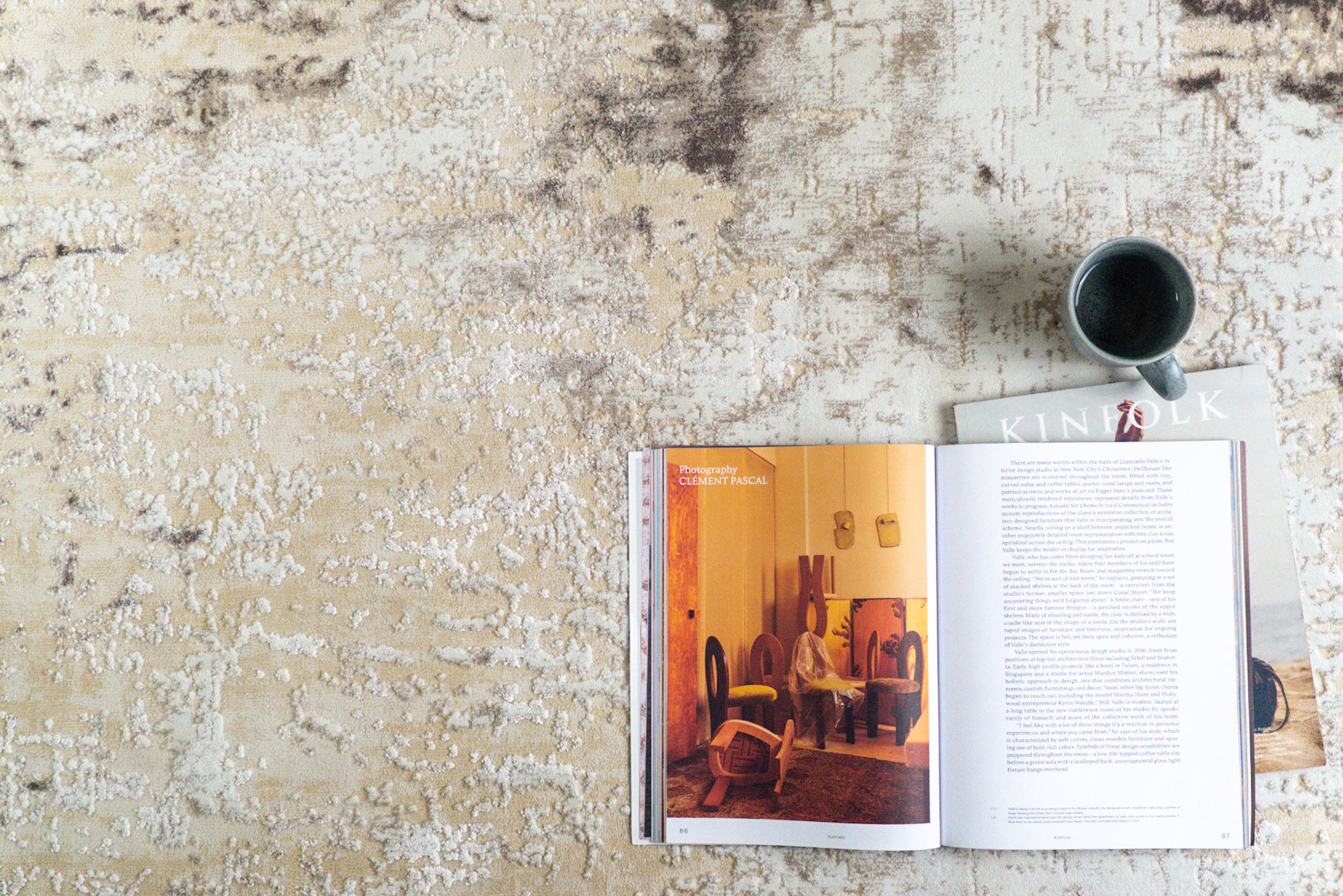 Azure Muted Abstract Rug