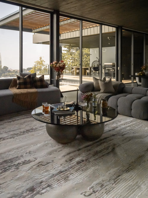 Azure Fade Abstract Rug