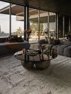 Azure Muted Abstract Rug