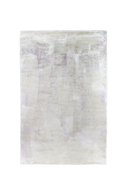 Distressed grey and lavender rug with mottled vintage texture