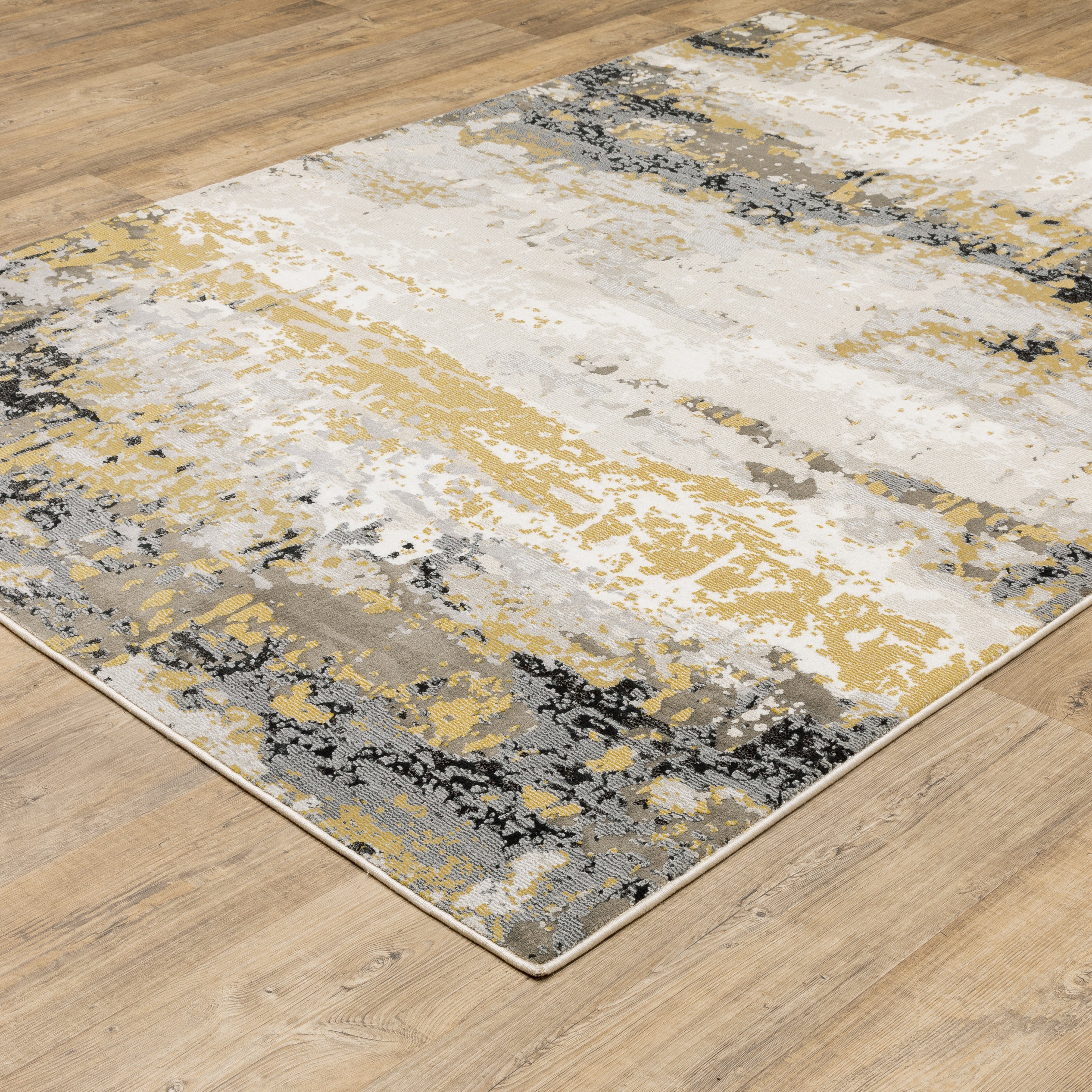 Cirque Golden Mist Abstract Rug