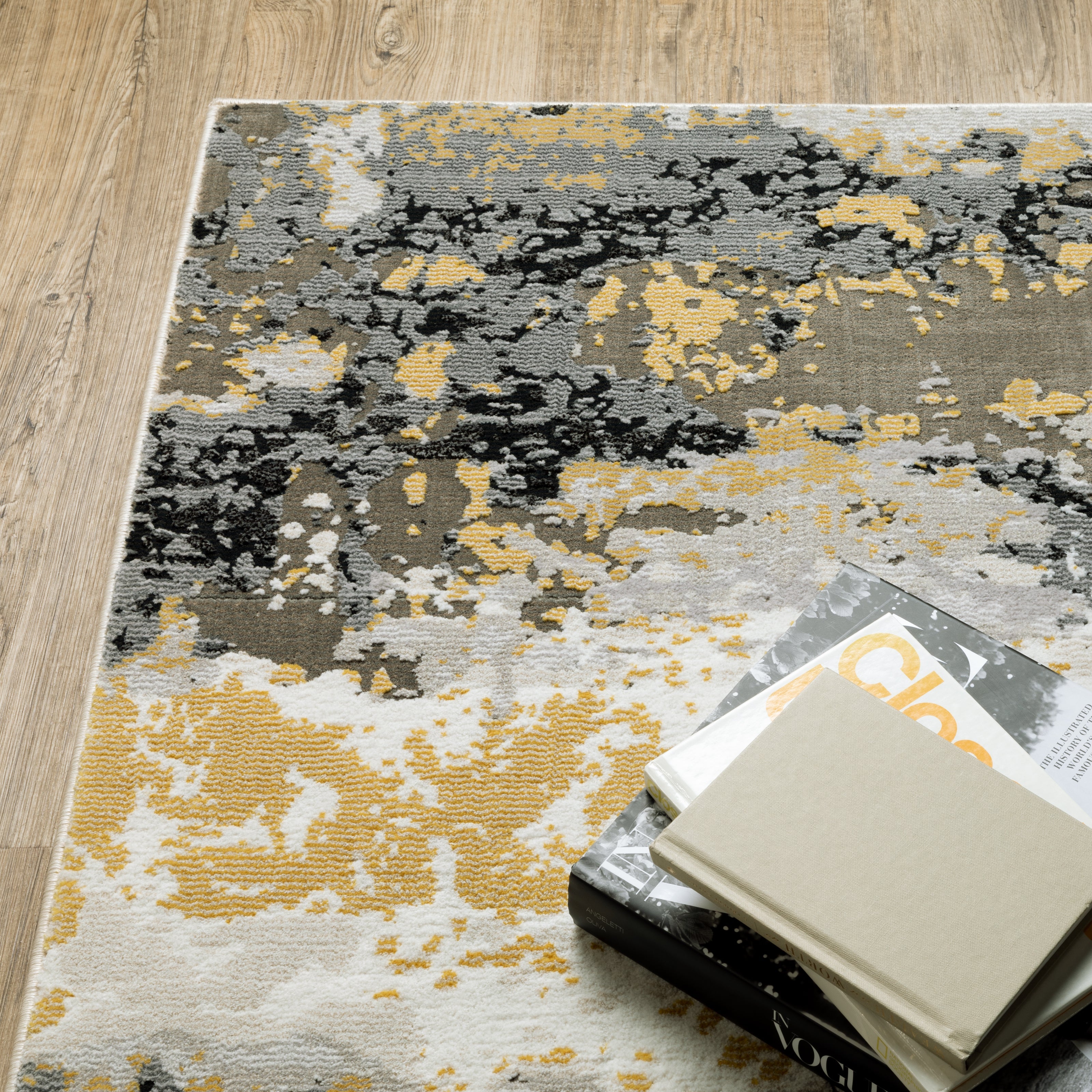 Cirque Golden Mist Abstract Rug