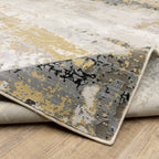 Cirque Golden Mist Abstract Rug