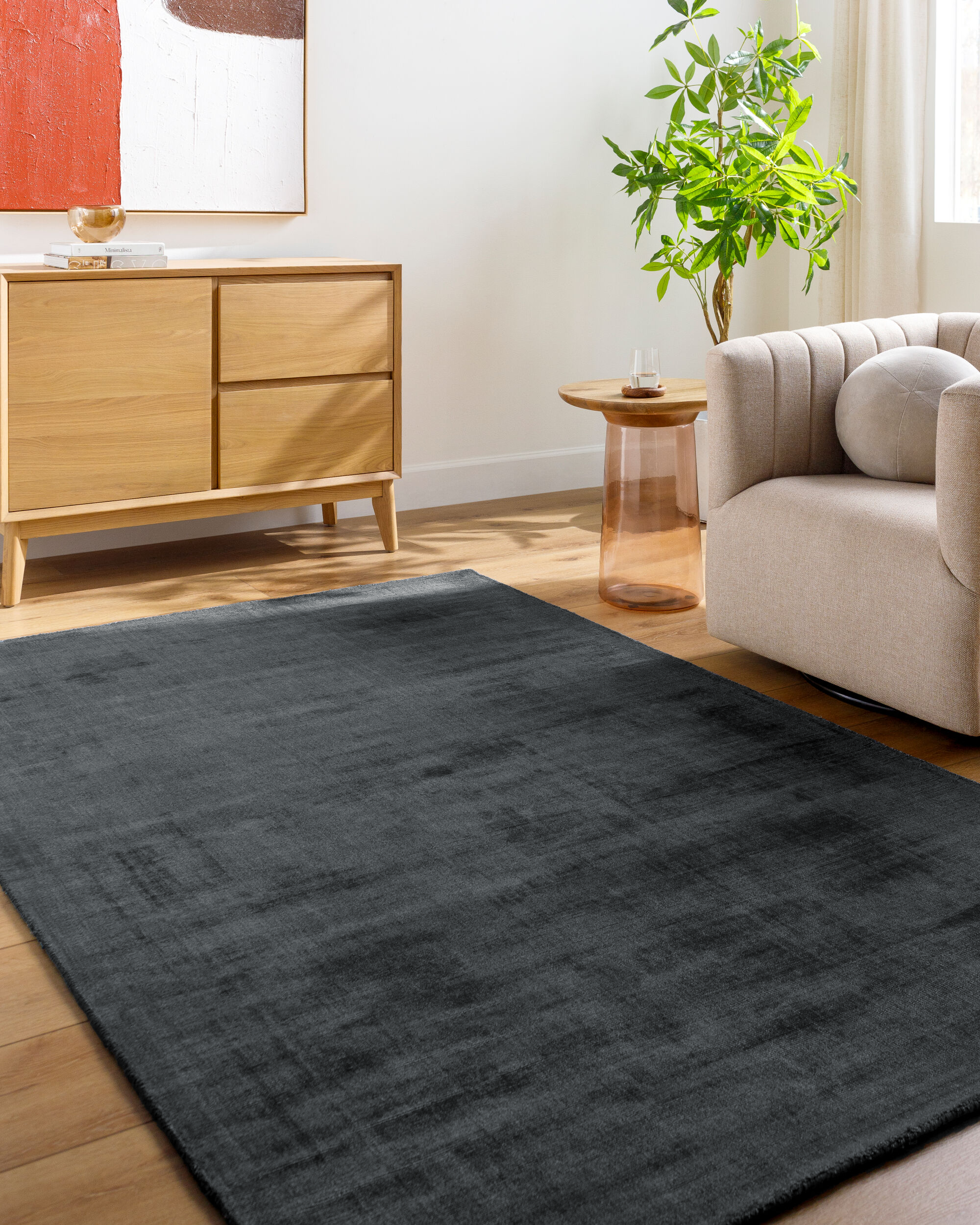 Amara Viscose Solid Rug