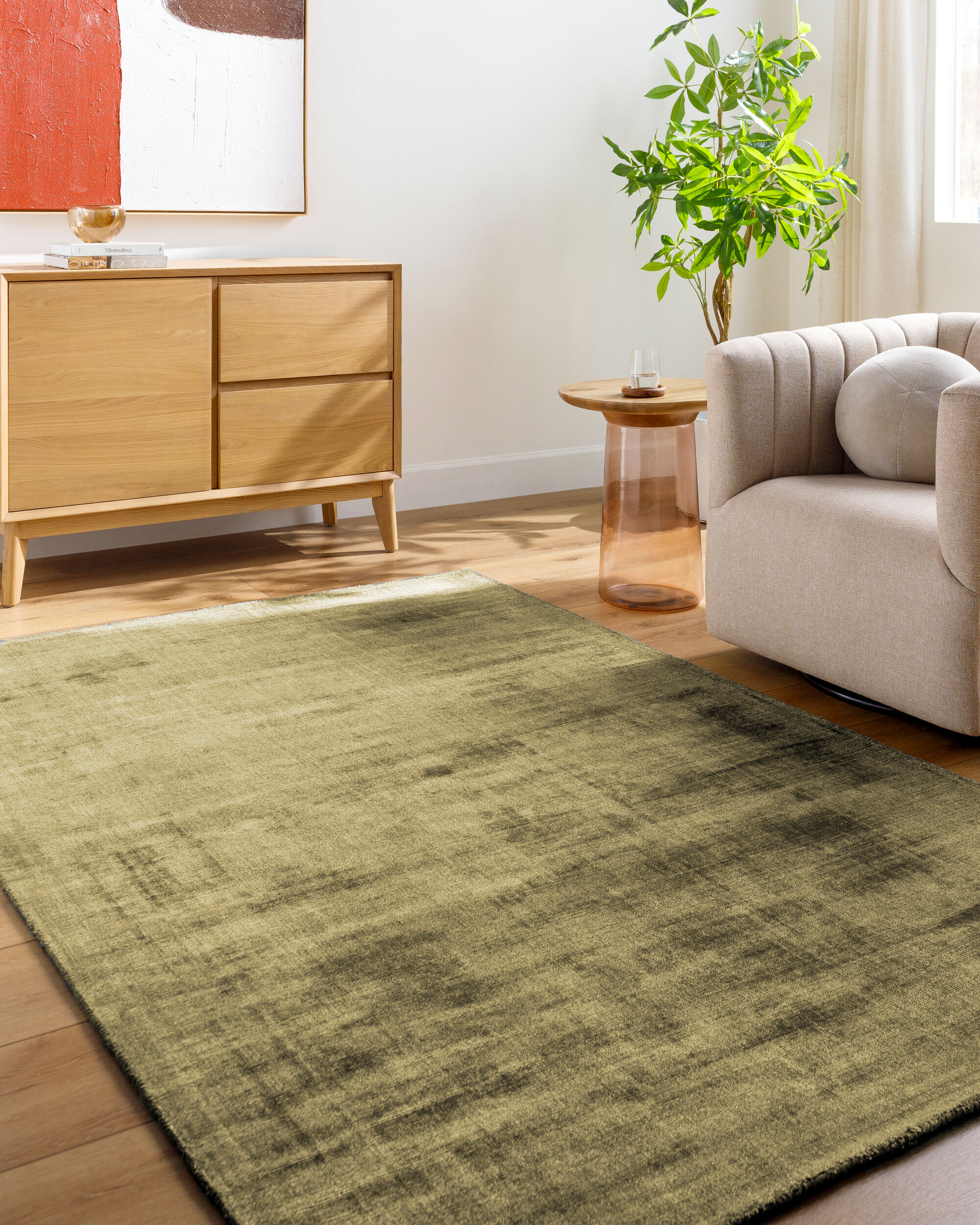 Amara Viscose Solid Rug