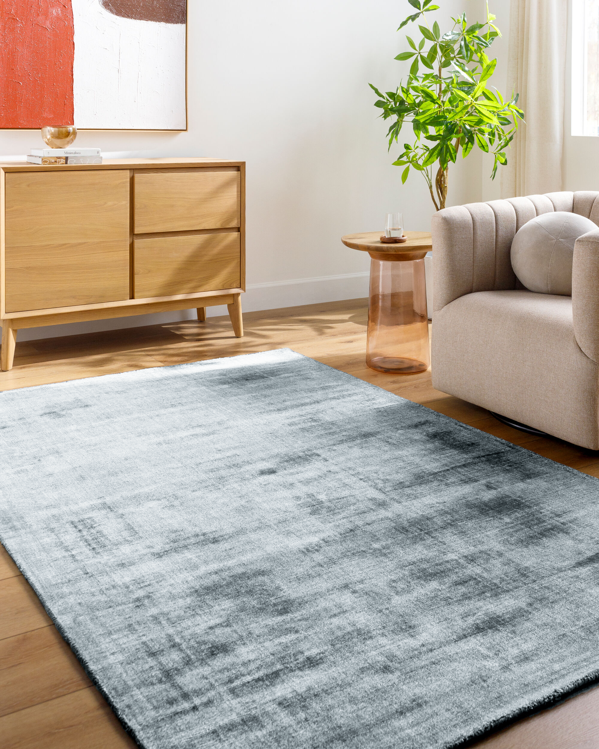 Amara Viscose Solid Rug