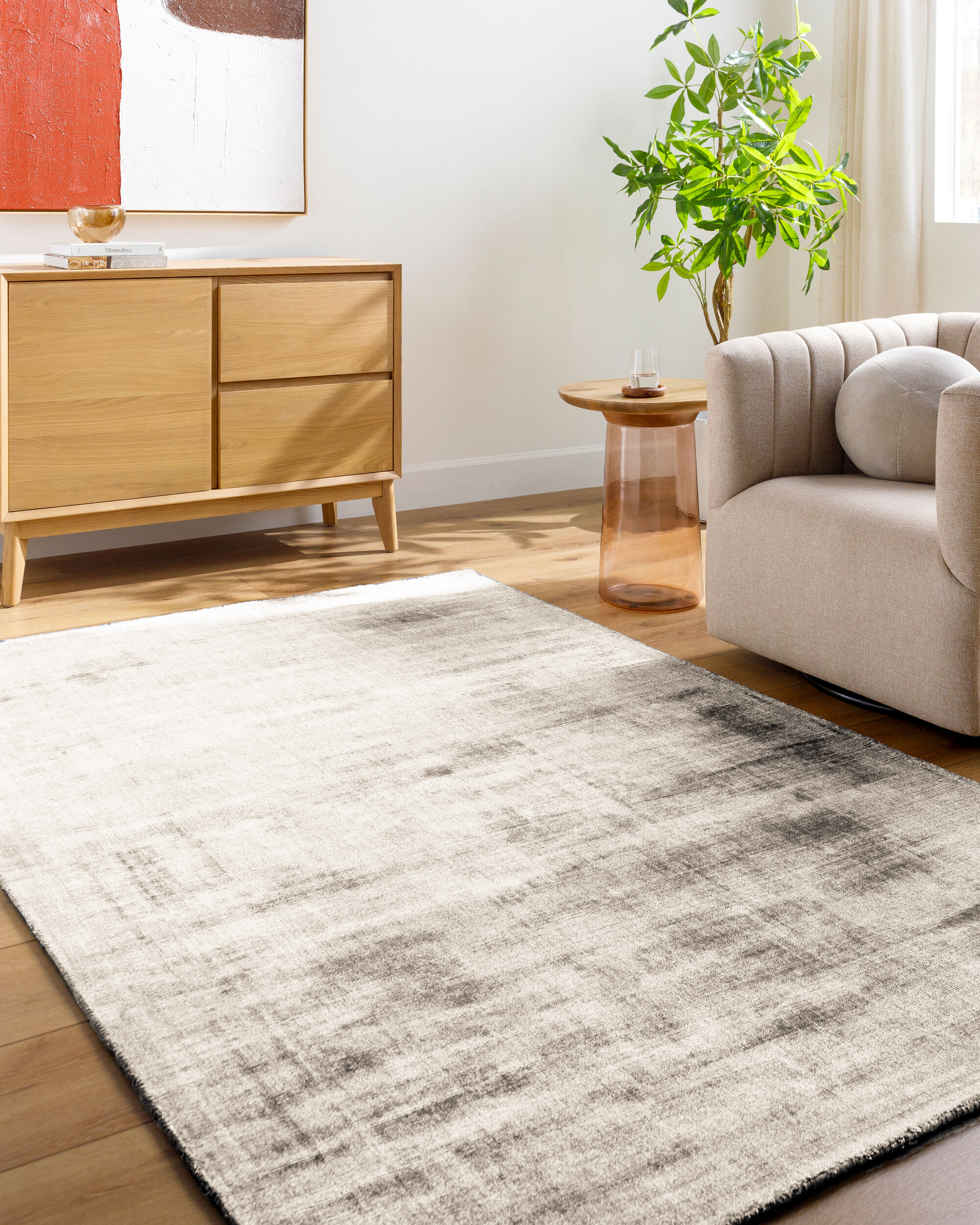 Amara Viscose Solid Rug