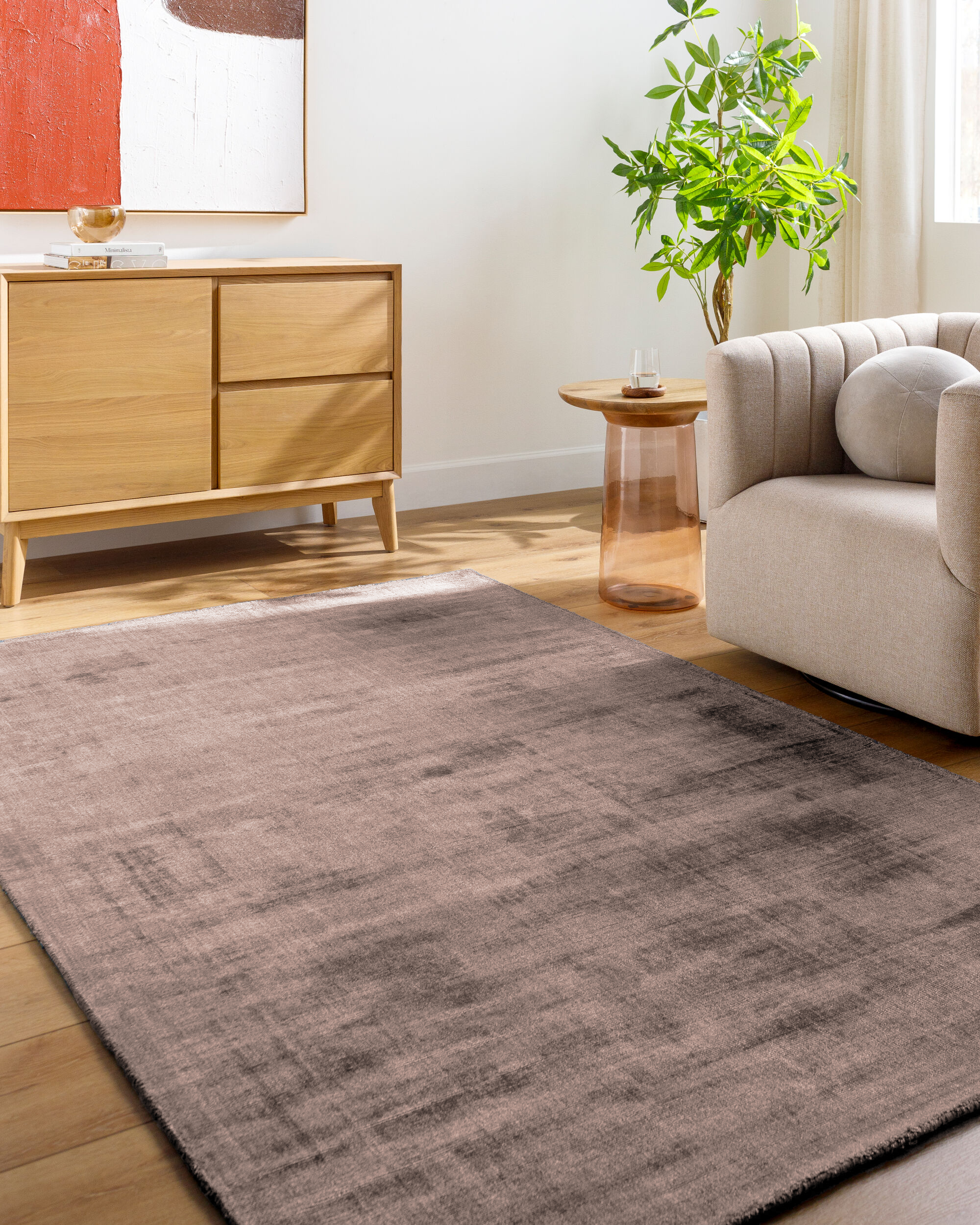 Amara Viscose Solid Rug