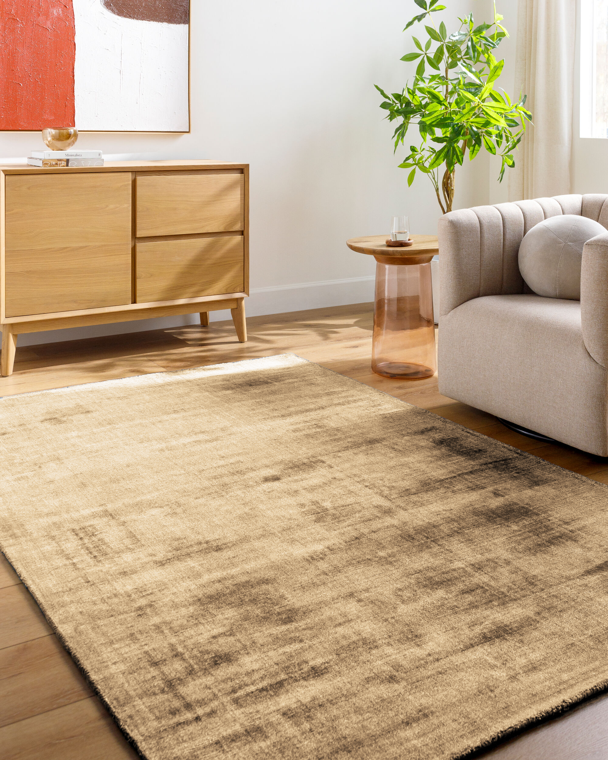 Amara Viscose Solid Rug